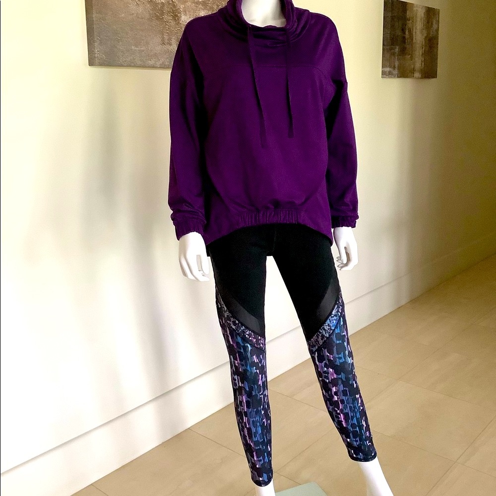 Pullover cowl neck sweatshirt & Leggins